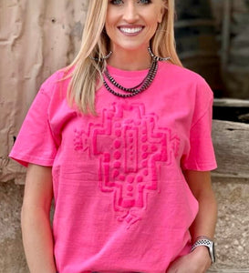 NEON  PINK WITH PUFF AZTEC