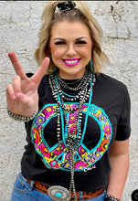 Load image into Gallery viewer, CALLIE ANNS FLORAL  PEACE TEE
