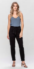 Load image into Gallery viewer, JUDY BLUE BLACK ROLL CUFF JOGGERS
